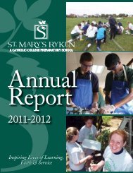 Inspiring Lives of Learning, Faith & Service - St. Mary's Ryken High ...