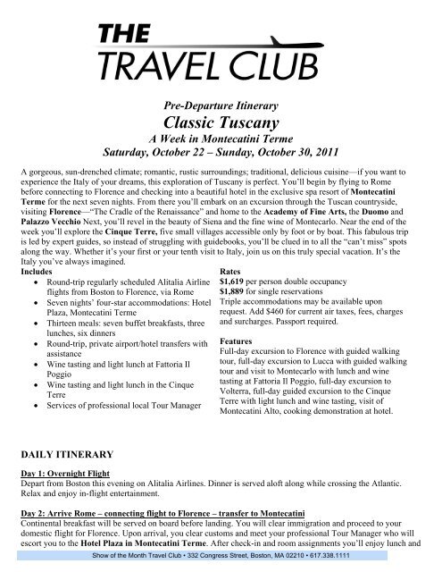 Show of the Month Travel Club and - Show of the Month Club