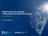 High-frequency trading – a discussion of relevant issues - Xetra
