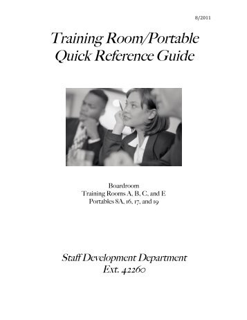 Training Room/Portable Quick Reference Guide - Pasco County ...