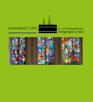 Gemeindebrief 1 - Ev.- Luth. Kirchengemeinde Heiligengeist in Kiel