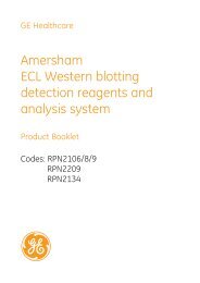 Amersham ECL Western blotting detection reagents and analysis ...