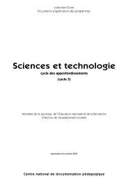 Sciences et technologie â cycle 3 - Cndp