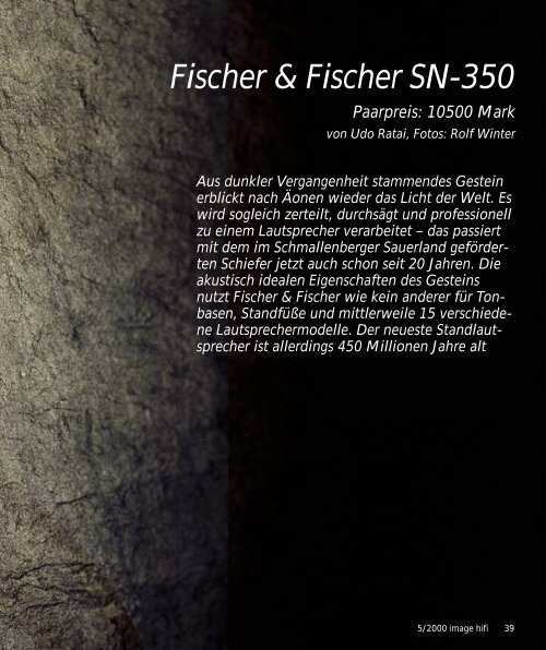 Fischer & Fischer SN-350 Paarpreis