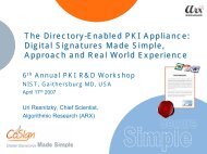 The Directory-Enabled PKI Appliance - Internet2 Middleware Initiative