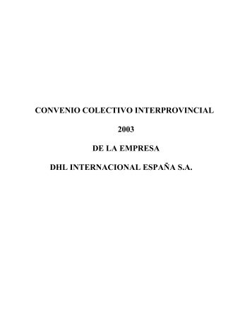 Convenio Interprovincial DHL Internacional