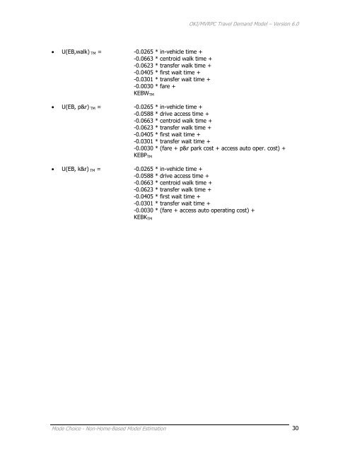 Travel Demand Model - OKI