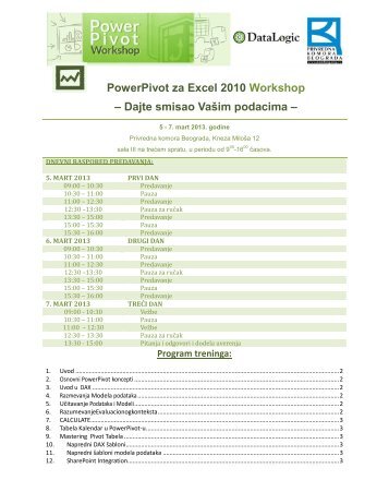 PowerPivot za Excel 2010 Workshop - Privredna komora Beograda