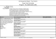 BA Program - Department of Mathematics & Statistics - Texas Tech ...