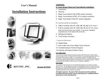User's Manual - Keytec, Inc.