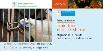 Traiettorie oltre le sbarre - Azienda USL di Reggio Emilia