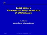 Thermalhydraulic Safety Characteristics Of CANDU ... - Canteach