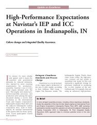 High-Performance Expectations at Navistar's IEP and ICC ...