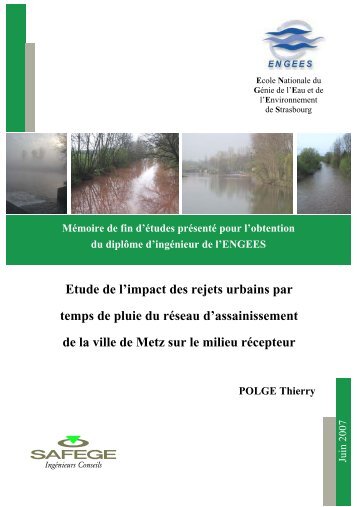 Etude de l'impact des rejets urbains par temps de pluie ... - ENGEES