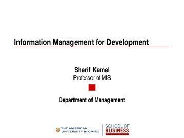 Information Management for Development