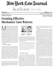 Creating Effective Mechanics' Lien Waivers - Tannenbaum Helpern ...