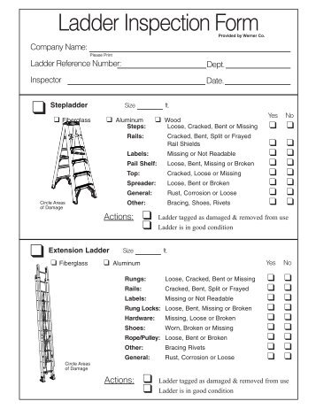 Ladder Inspection Form