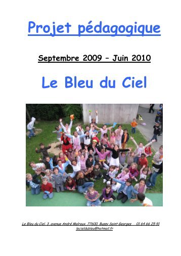 Projet pédagogique Septembre 2009 - Bussy Saint-Georges