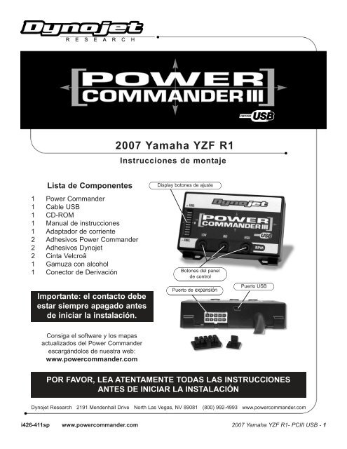 2007 yamaha r1 power commander