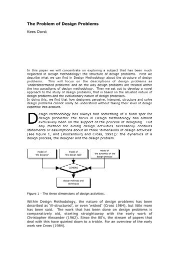 The Problem of Design Problems - Research