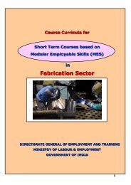 Fabrication Sector - Directorate General of Employment & Training