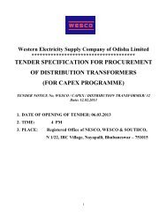tender specification for procurement of distribution ... - WESCO