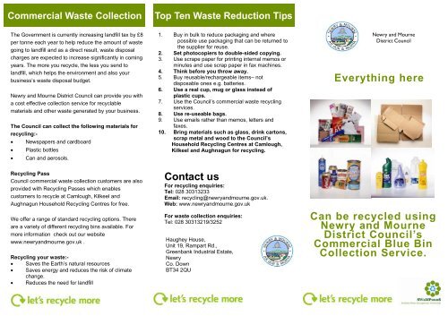 Trade Waste Blue Bin Service Mar 10 - Newry and Mourne District ...