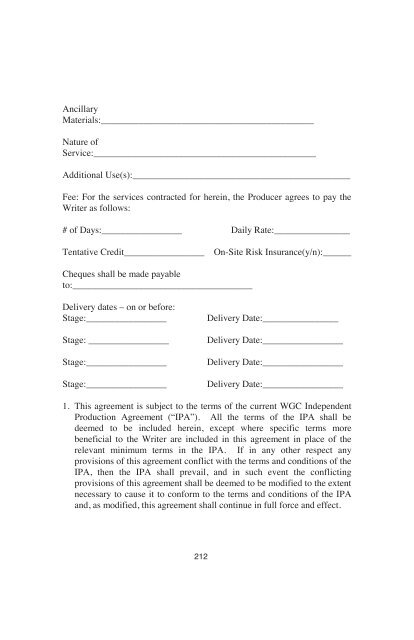 Printable PDF verion - Writers Guild of Canada