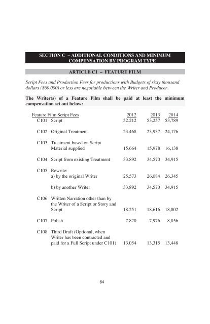 Printable PDF verion - Writers Guild of Canada