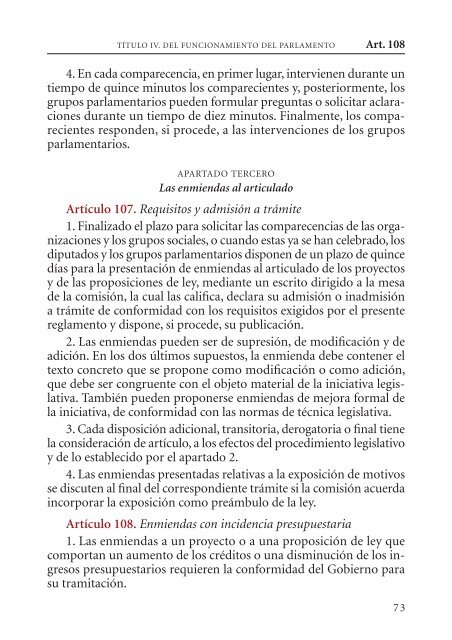 Reglamento del Parlamento de Cataluña. Texto consolidado