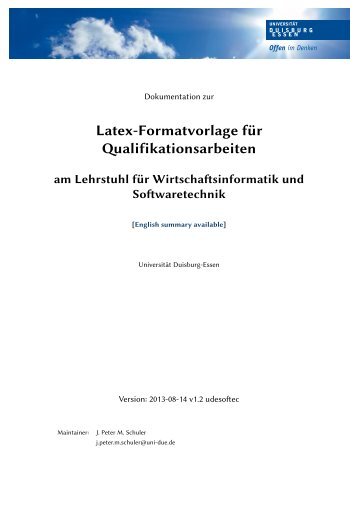Latex-Formatvorlage für alifikationsarbeiten - CTAN ...
