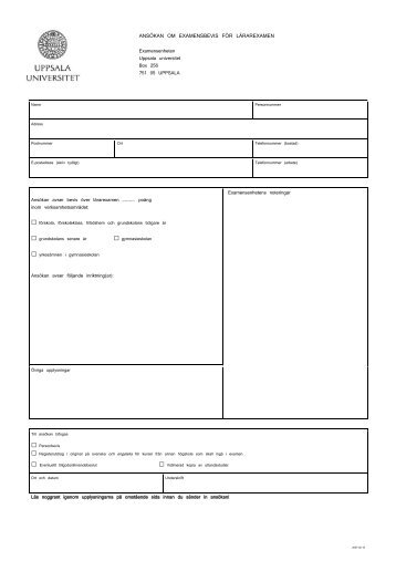 1993 Ã¥rs examensordning - Uppsala universitet