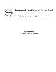 View RFP - Rappahannock Area Community Services Board