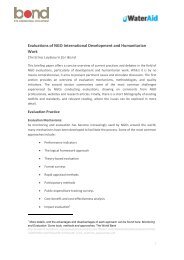 Evaluations of NGO International Development and ... - Bond