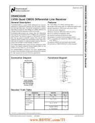 DS90C032B LVDS Quad CMOS Differential Line Receiver