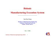 Development of Holonic Manufacturing Execution Systems