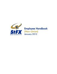 StFX Employee Handbook (Non-Union)
