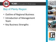Bay of Plenty Region â¢ Outline of Regional Business ... - Fulton Hogan