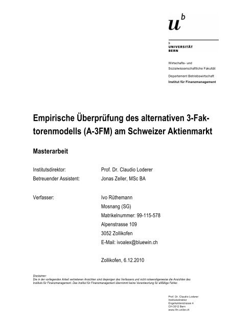 download (pdf, 150KB) - Institut für Finanzmanagement