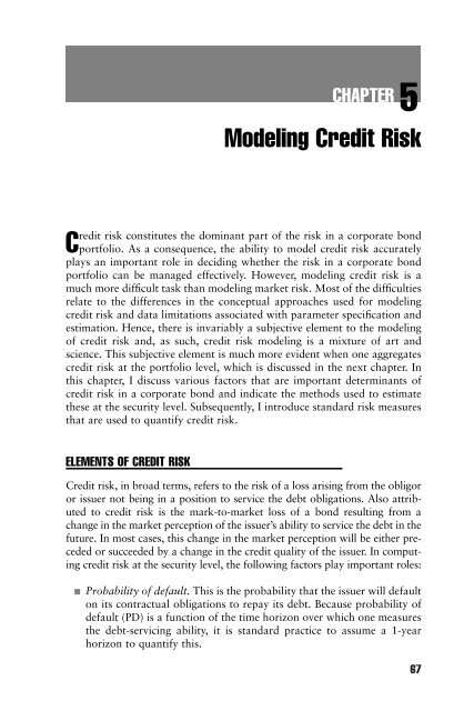Managing Credit Risk in Corporate Bond Portfolios : A Practitioner's ...