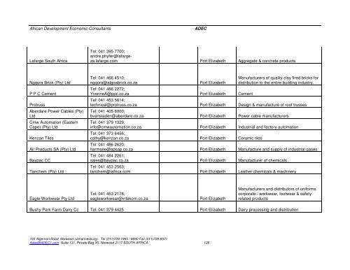 pre-feasibility assessment report - Innovationeasterncape.co.za