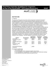 Third Party Inspection Guidelines for Inspectors Technical ... - Dryvit