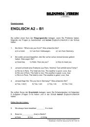 ENGLISCH A2-B1 neu - Bildungsverein Hannover