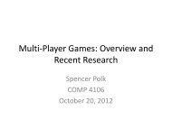 Multi-Player Games: Overview and Recent Research