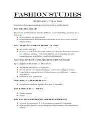 Fashion 3120 Outline/Assignments