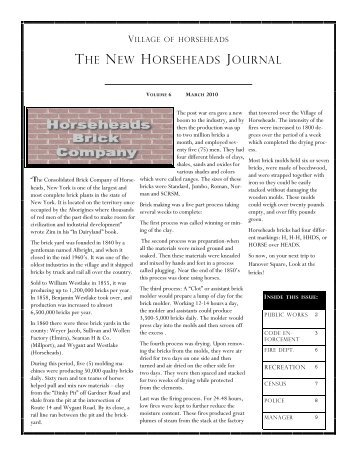 THE NEW HORSEHEADS JOURNAL - Village of Horseheads