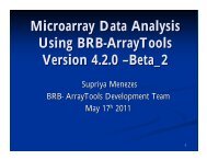 Microarray Data Analysis Using BRB-ArrayTools Version 4.2.0 ...