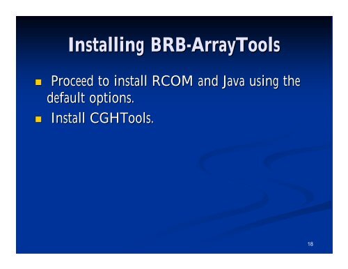 Microarray Data Analysis Using BRB-ArrayTools Version 4.2.0 ...