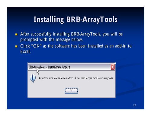 Microarray Data Analysis Using BRB-ArrayTools Version 4.2.0 ...