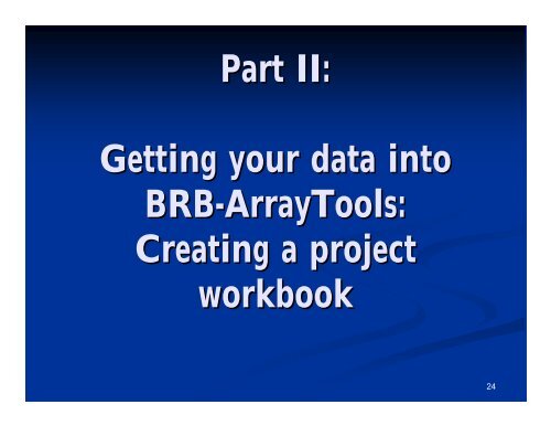 Microarray Data Analysis Using BRB-ArrayTools Version 4.2.0 ...